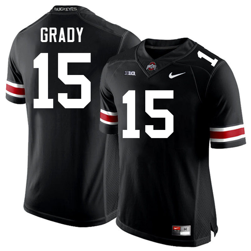 #15 Zion Grady Ohio State Buckeyes Jersey College Football Uniforms-Black